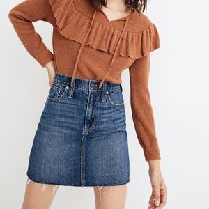 Madewell Rigid Denim Straight Mini Skirt